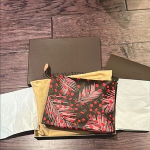 Louis Vuitton Monogram Jungle Pink  Print Clutch -Full Set Brand New Never Used